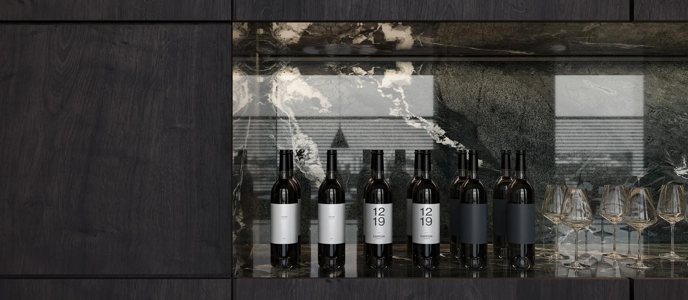 2On the wall and counter: Foresta / Block 56. On the floor: Atlantic Ocean / Block 24.