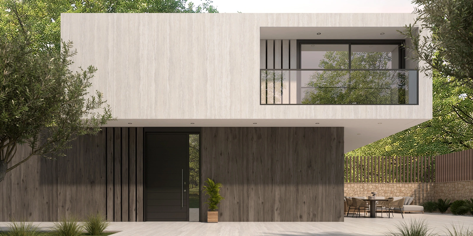 2On the wall and counter: Foresta / Block 56. On the floor: Atlantic Ocean / Block 24.